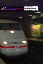 Hoi, der hat's aber eilig. ICE 1-Triebkopf am 07. 02. 2003 in KS-Wilhelmsh�he