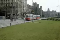 Wien WVB SL 331 (E1 4511) Franz-Josefs-Kai / Schottenring im Juli 1982.