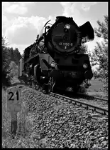 Hier mal ein neuer Versuch von mir in Schwarz/Wei�: 41 1150-6 des Bayerischen Eisenbahn-Museum (BEM) am 28. Mai 2012