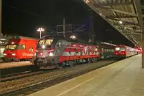 Au�ergew�hnliche Railjetbespannung durch BH-1116.138 mit RJ-750 am 7.12.12 in Wr.Neustadt Hbf.