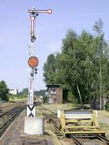 Wir sehen hier ein Ausfahrsignal in Zary Richtung Westen (Ri G�terbf, Richtung Tuplice -> Forst)