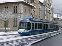 VBZ - Tram Be 5/6 3003 unterwegs auf der linie 17 in Z�rich am 02.12.2012