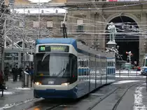 VBZ - Tram Be 5/6 3059 unterwegs auf der linie 11 in Z�rich am 02.12.2012