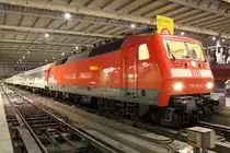 Die 120 149-0 mit einer CNL Bereitstellung in M�nchen HBF am 07.12.2012