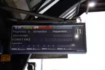 Mein Zug bringt mich von Z�rich HB nach Konstanz zum Bahnbilder-Fotografen-Treffen. Z�rich HB, 08. Dez. 2012, 08:34