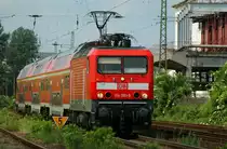 114 301-5 mit einen RE nach Leipzig in Dessau (2009)