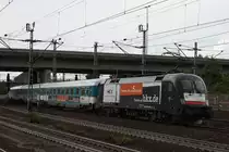 MRCE ES 64 U2-030 schob am 31.7.12 den HKX durch Hamburg-Harburg.