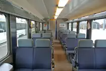 Inneneinrichtung eines BLS AB EWI, im Bild ist der B-Teil des; 50 63 39-33 890-3, Zweisimmen, 17.12.2012.