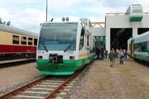 VT 34 der Vogtlandbahn zur Tag der offenen T�r in den Regentalwerken in Neumark(Sachs). 02.06.2012