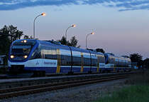 Ostseeland Verkehr GmbH VT 0010 und VT 0009 als OLA nach Ueckerm�nde Stadthafen am 08.07.2012 in Torgelow
