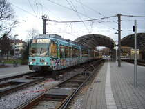 Die Rizzi Bahn am 15.01.11 in Karlsruhe Albtal Bahnhof 