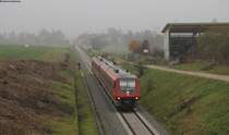 611 042-3 und 017-1 als IRE 3365 (Basel Bad Bf-Ulm Hbf) bei Wilchingen Hallau 18.11.12