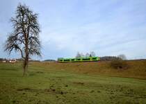 650 652 (VT 17) + 650 656 (VT 21) als RB nach Bayerisch Eisenstein am 25.12.2012 bei Triefenried.