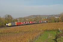 189 096 (ES 64 F4 - 996) (TXL) mit DGS 41063 Wanne-Eickel - Melzo-Scalo/I zwischen Bad Bellingen und Rheinweiler. 09.11.12