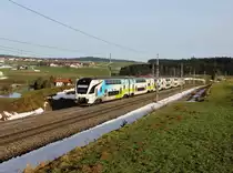 Ein Westbahn KISS nach Freilassing am 24.12.2012 unterwegs bei P�ndorf.