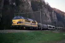 Marches les Dames
5147 mit G�terzug am 27.03.1991 
Richtung Namur um 17.45 Uhr