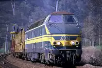 SNCB Bauzug mit Diesellok 6324 bei Tilff
am 27.03.1991