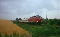 InterRegio mit BR 234 bei B�rzow an der Strecke L�beck-Bad Kleinen (KBS 150 / ex. 782)ca. 1992