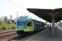 Der RB 66 beim planm��igen Halt in Lengerich Westf. am 26.07.2012