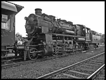 58 311 der Ulmer Eisenbahnfreunde fungierte am 23. Mai 2010 als Schublok an den Dampf-Pendelz�gen nach Marktschorgast. Das Bild wurde vom gegen�berliegenden Bahnsteigende aus gemacht.
Anlass war das 175 j�hrige Jubil�um der deutschen Eisenbahn. Das am Pfingstwochenende (22.-24. Mai 2010) ausgiebig mit einem gro�en Dampflokfest in Neuenmarkt-Wirsberg gefeiert wurde...