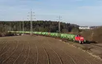 294 804 war am 29.12.12 mit einem M�llzug von Weiden nach Regensburg Ost bei Ponholz unterwegs.
