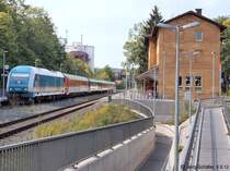 Als drei Jahre sp�ter der Alex durch Sulzbach-Rosenberg fuhr hatte sich das Umfeld total verwandelt. (Blick nach Westen am 5.9.12)
