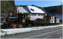 �AM 60.6 gebaut 1916 bei Krauss in M�nchen, steht als Denkmallok vor dem Birkfelderhof in Birkfeld.
9.12.2012