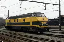 Betriebspause machte die SNCB 5533 am 5.4.1996
im Bahnhof Huy.