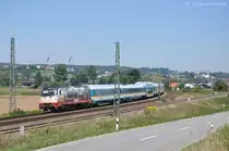 183 001 mit ALX352 (Prag - Pilsen - Schwandorf - Regensburg - M�nchen) am 19.08.2012 bei Neufahrn in Niederbayern