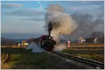 Schattenseite II - Vor 120 Jahren wurde die Stainzerbahn er�ffnet. Aus diesem Grund gab es am 26.11.2012 einen Jubil�umszug mit der 298.56 von Stainz nach Preding und wieder retour.
Herbersdorf 26.11.2012