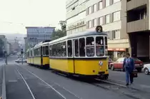 Stuttgart SSB SL 2 (Bw 1536 + DoT4 912) Fritz-Elsas-Strasse / Berliner Platz im Juli 1979.