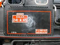 F�hrerhausbeschriftung der 241.A.65