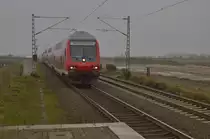 Steuerwagen voraus kommt hier eine RE7 von 111 016 geschoben durch Allerheiligen gedonnert auf ihrem Weg von Rheine nach Krefeld am Sonntag den 6.1.2013

