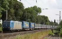 Crossrail Mietlok 185 535 am 9.8.12 mit einem LKW-Walter KLV in Ratingen-Lintorf.
Gru� an den Tf!
