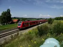 612er Doppeleinheit auf den Weg nach Kempten am 19.08.11 bei Martinszell