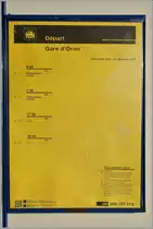 Der f�r SBB Verh�ltnisse sehr d�rftige Fahrplan von Oron.
12. Jan. 2013