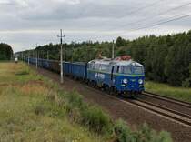 Die ET22 202 mit einem Gterzug am 21.07.2012 unterwegs bei Boczw.