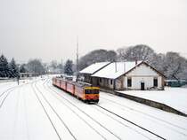 MV-Start Bzmot 333 am Bahnhof Balassagyarmat, am 19. 01. 2013. 