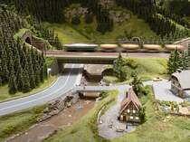 Mit dem Kieszug ber die Schwarzwald-Modellbahn, 3.10.11 