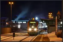 612 577 steht am 23. Januar 2013 an Gleis 3 in Immenstadt (Allg�u) zur Abfahrt nach N�rnberg bereit.