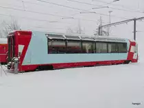RhB - Personenwagen 2 Kl. Bp 52521 Panoramawagen in St.Moritz am 20.01.2013
