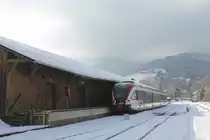 Bis Wettmanst�tten befuhr der Sonderzug die S�dbahn bzw. den ersten bereits in Betrieb stehenden abschnitt der Koralmbahn . Nach absetzen der Fahrg�ste in der Anschlussbahn wurde 5063.06 im Bahnhof Deutschlandsberg hinterstellt 25.01.2013