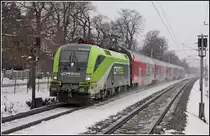Eines meiner ersten Bilder mit der neuen Canon EOS 650D:

1116 142 mit R 2239 (Floridsdorf - Payerbach), aufgenommen in Kottingbrunn - 25.01.2013