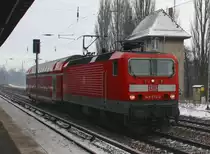 25.1.2013 Zepernick. RE3 Kurzzug oder �berf�hrung vom Werk Eberswalde?