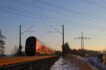 Dieser Steuerwagen fuhr am 23.01.2013 mit einem RE von M�nster nach Emden, hier kurz vor Leer.