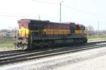 Am Stadtrand von Narva rangierte diese Diesellok der Eesti Raudtee Lok 1501
am 3.5.2006. Hier die Frontseite der wuchtigen sechsachsigen Maschine.