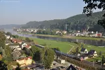 371 XX4 mit CNL 459 „Canopus“ von Z�rich HB nach Praha hl.n. am 18.09.2012 in Krippen