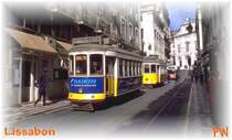 Lissabon, El�ctrico  No.12 im April`99.Ein Muss f�r jeden Lissabon Besucher ist eine Fahrt mit der Linie No.28. Diese Linie f�hrt durch die ganze Stadt mit vielen sehenswerten H�hepunkten.