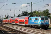 Die Bahnland Bayern 111 017 am 17.8.12 mit einem RE in M�nchen-Heimeranplatz.
