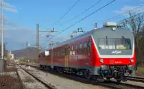 S� 814-124 f�hrt durch Maribor-Tabor Richtung Maribor Hauptbahnhof. /3.1.2013